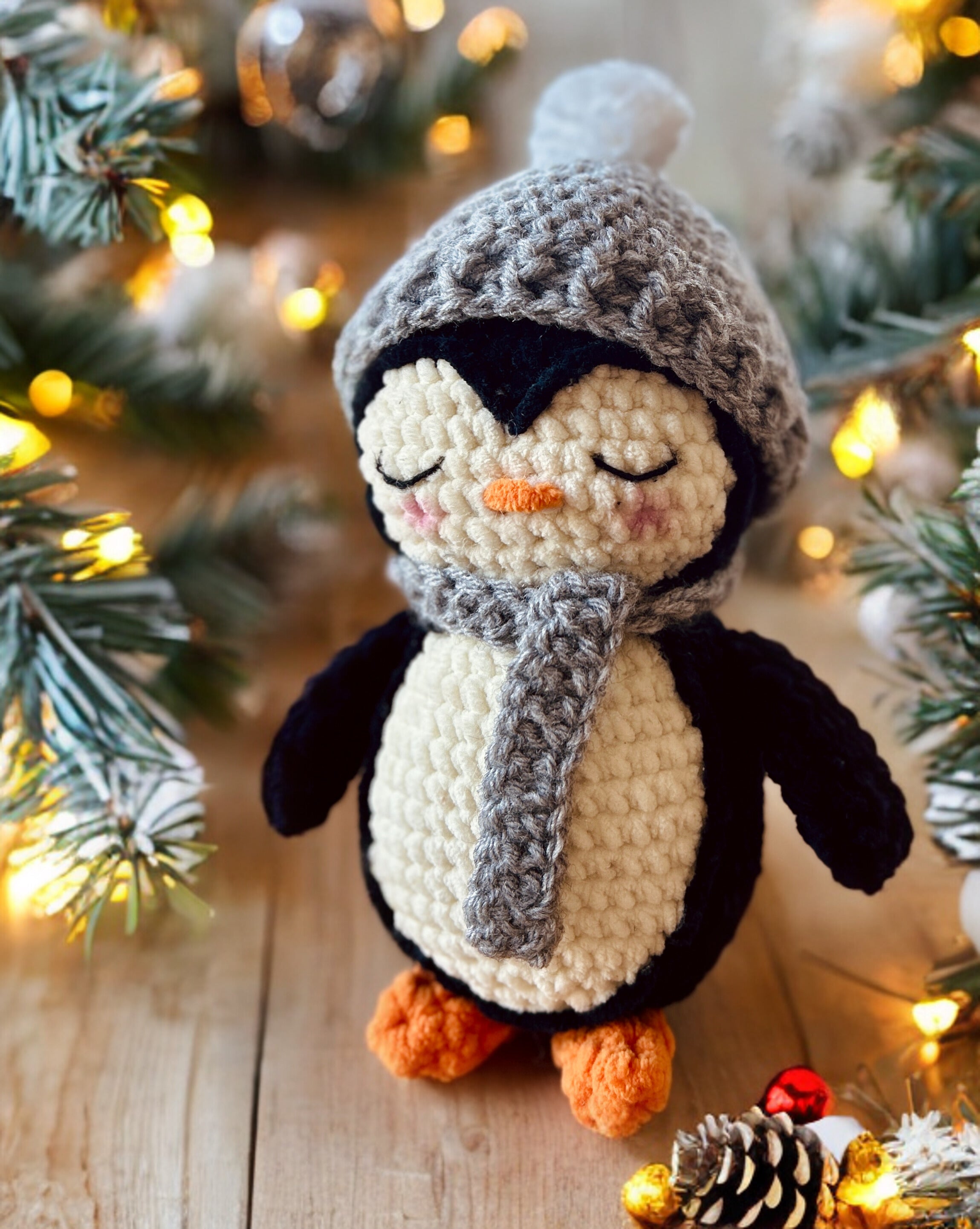 Knusse Kerst Pinguïn Haakpatroon