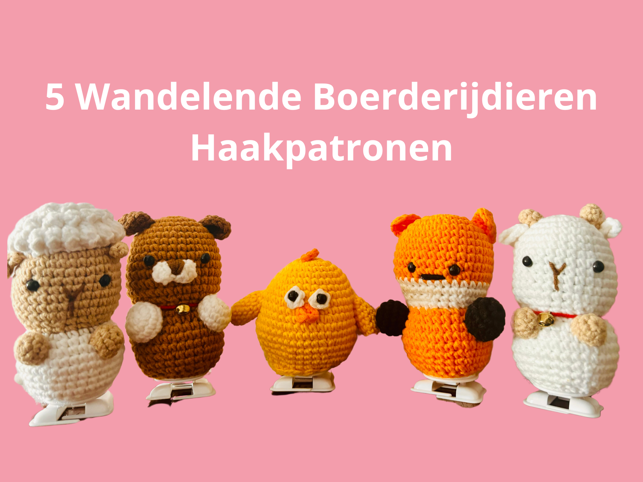 5 Wandelende Boerderijdieren Haakpatronen (5 Patronen)