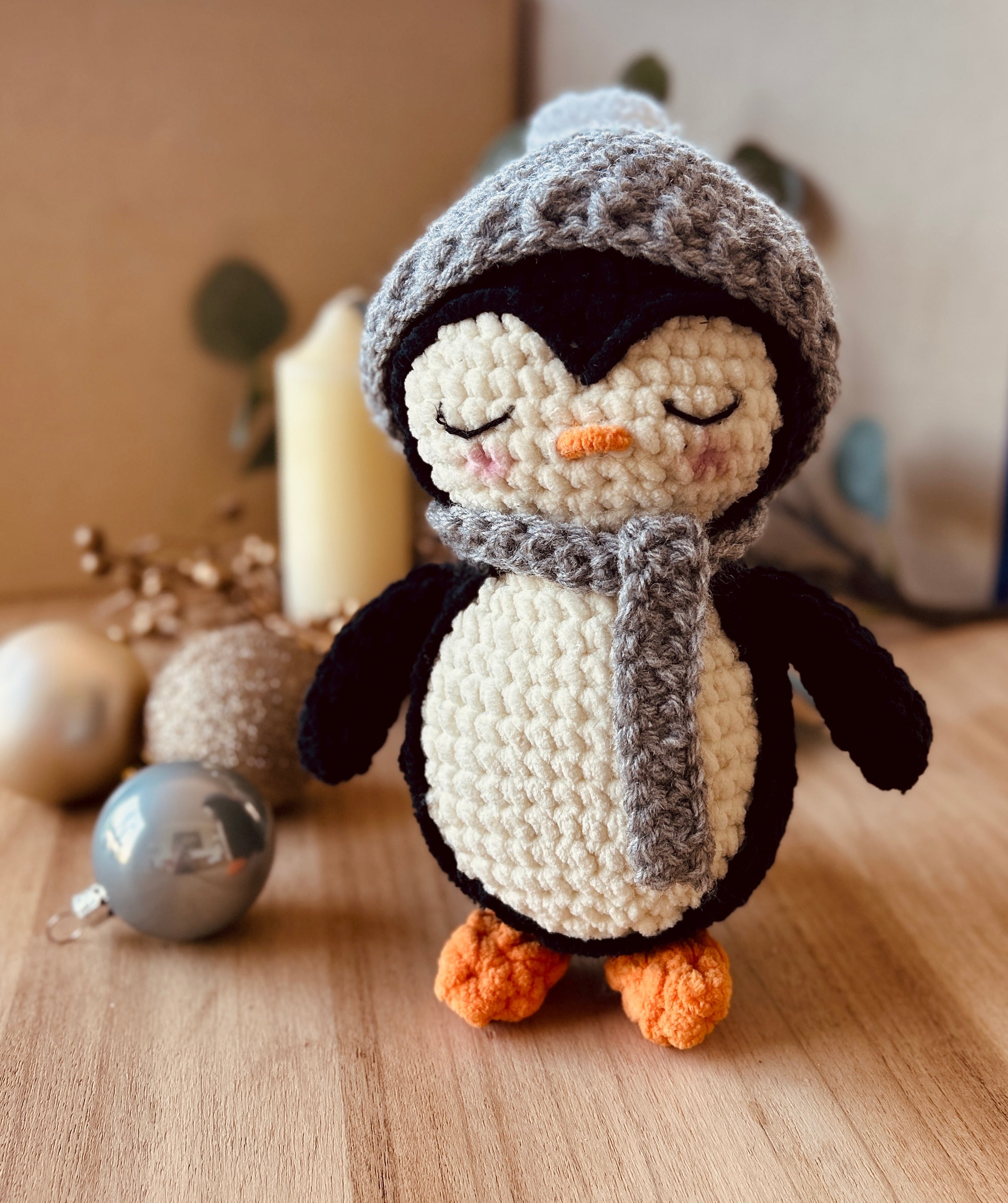 Knusse Kerst Pinguïn Haakpatroon