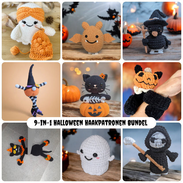 9-in-1 Halloween Haakpatronen Bundel + GRATIS CADEAU