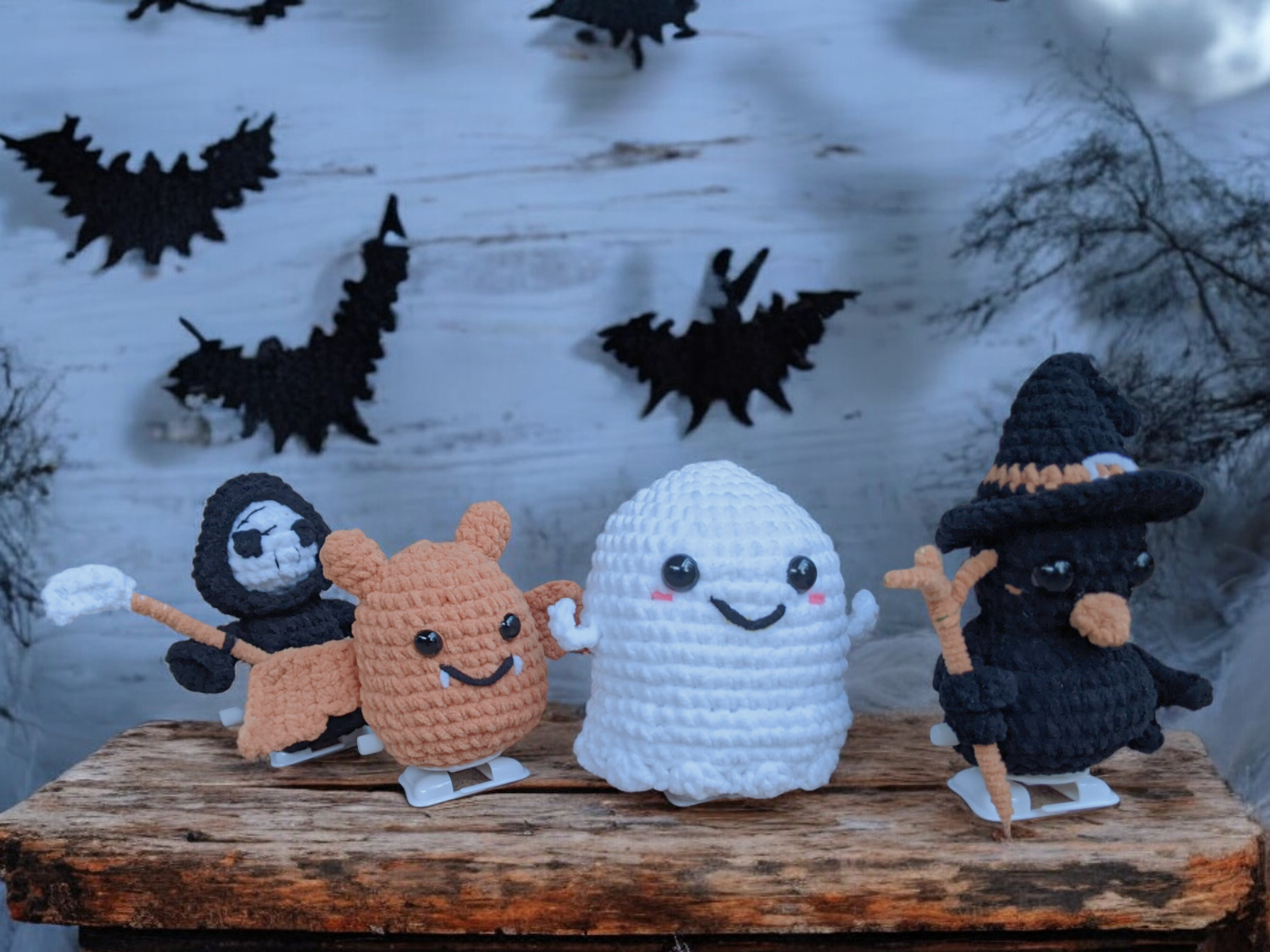 De Wandelende Halloween Squad Haakpatronen (4 in 1)