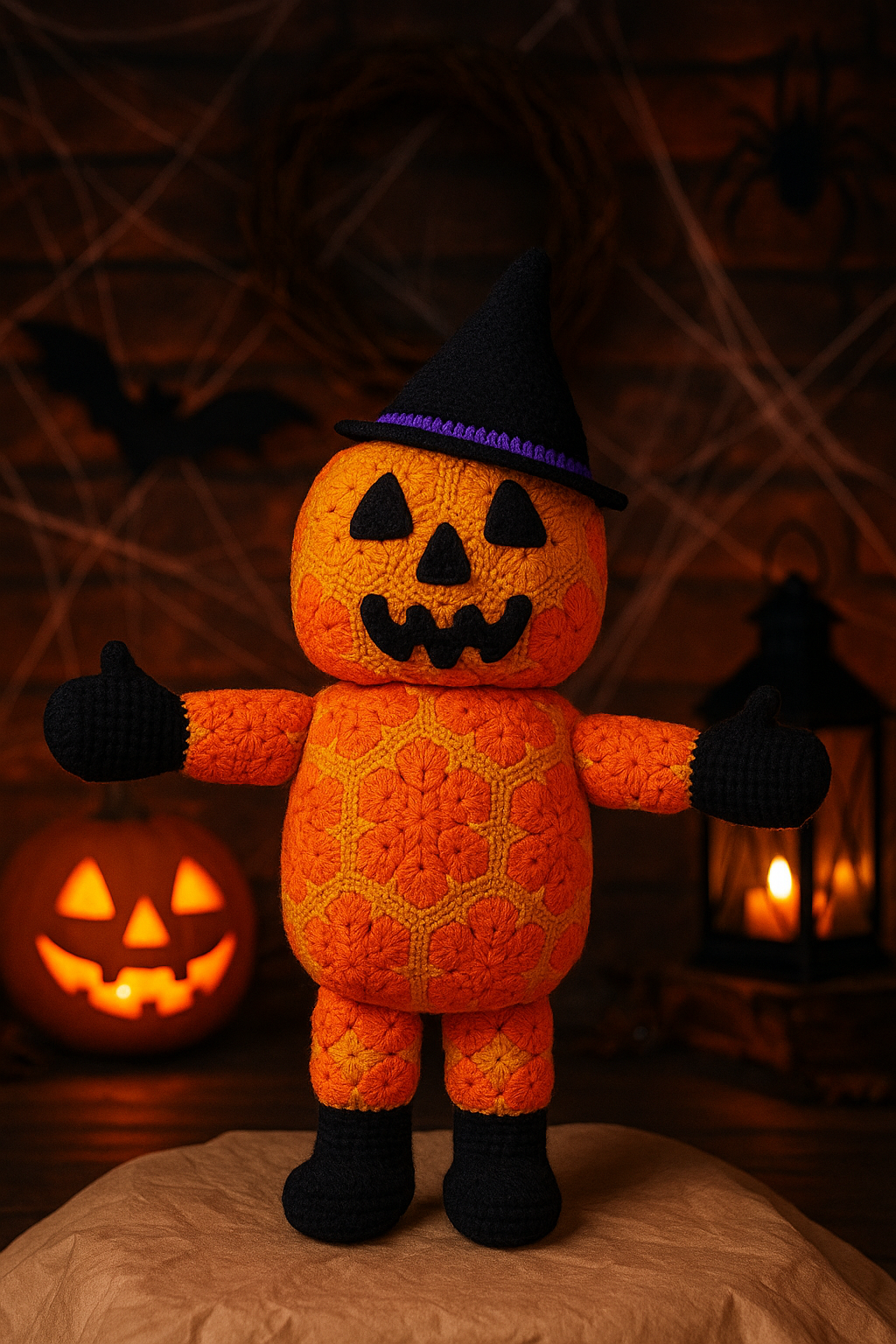 Pompoenheks-pop Haakpatroon