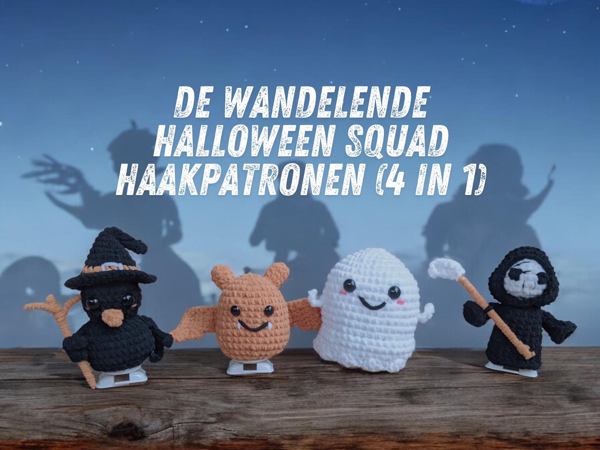 De Wandelende Halloween Squad Haakpatronen (4 in 1)