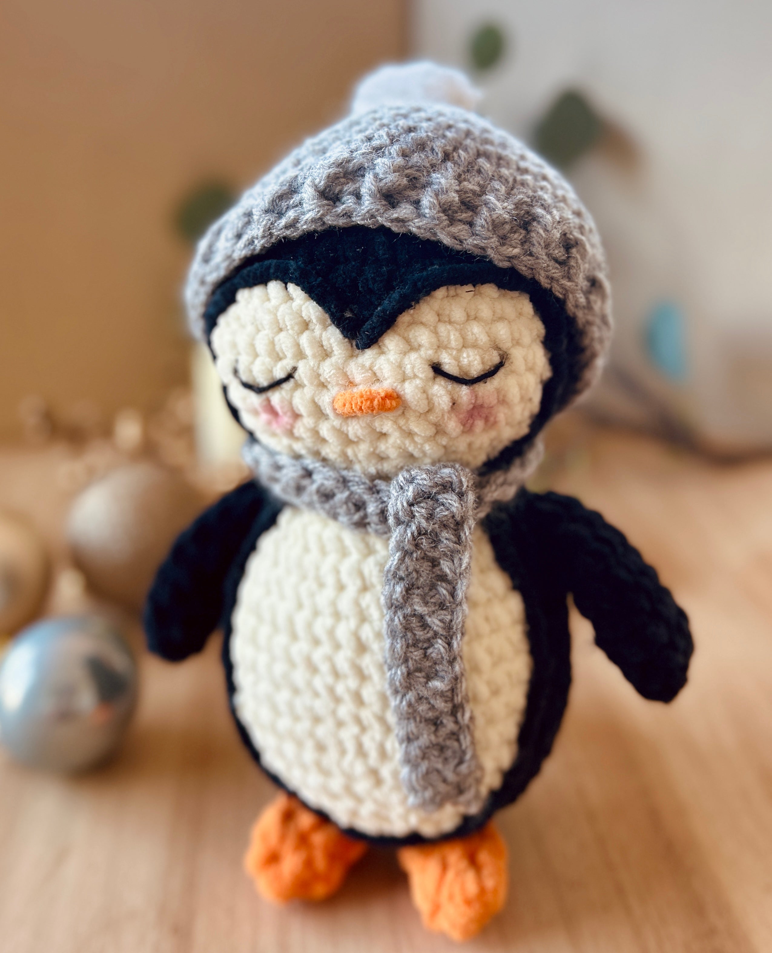 Knusse Kerst Pinguïn Haakpatroon