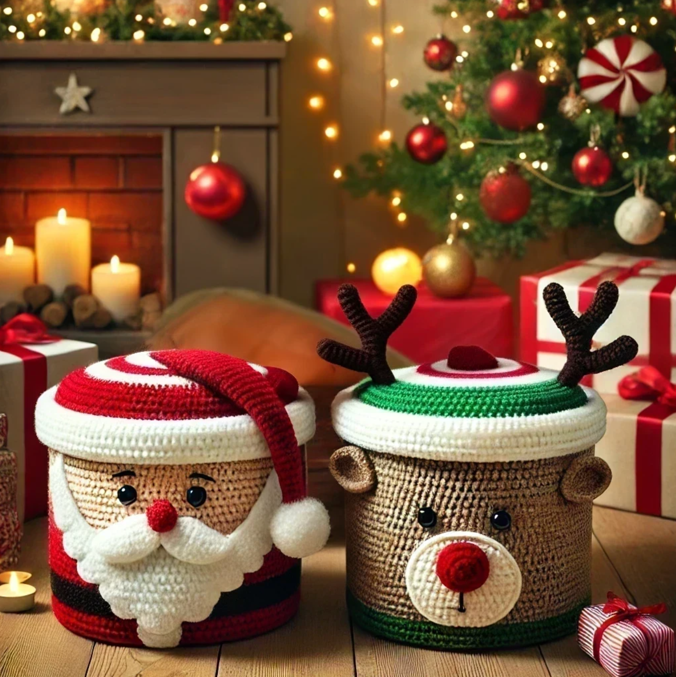 Santa & Rudolph Cadeaudozen Haakpatronen