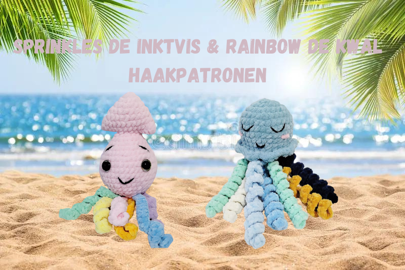 Sprinkles de Inktvis & Rainbow de Kwal Haakpatronen