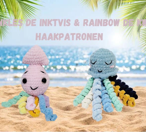 Sprinkles de Inktvis & Rainbow de Kwal Haakpatronen