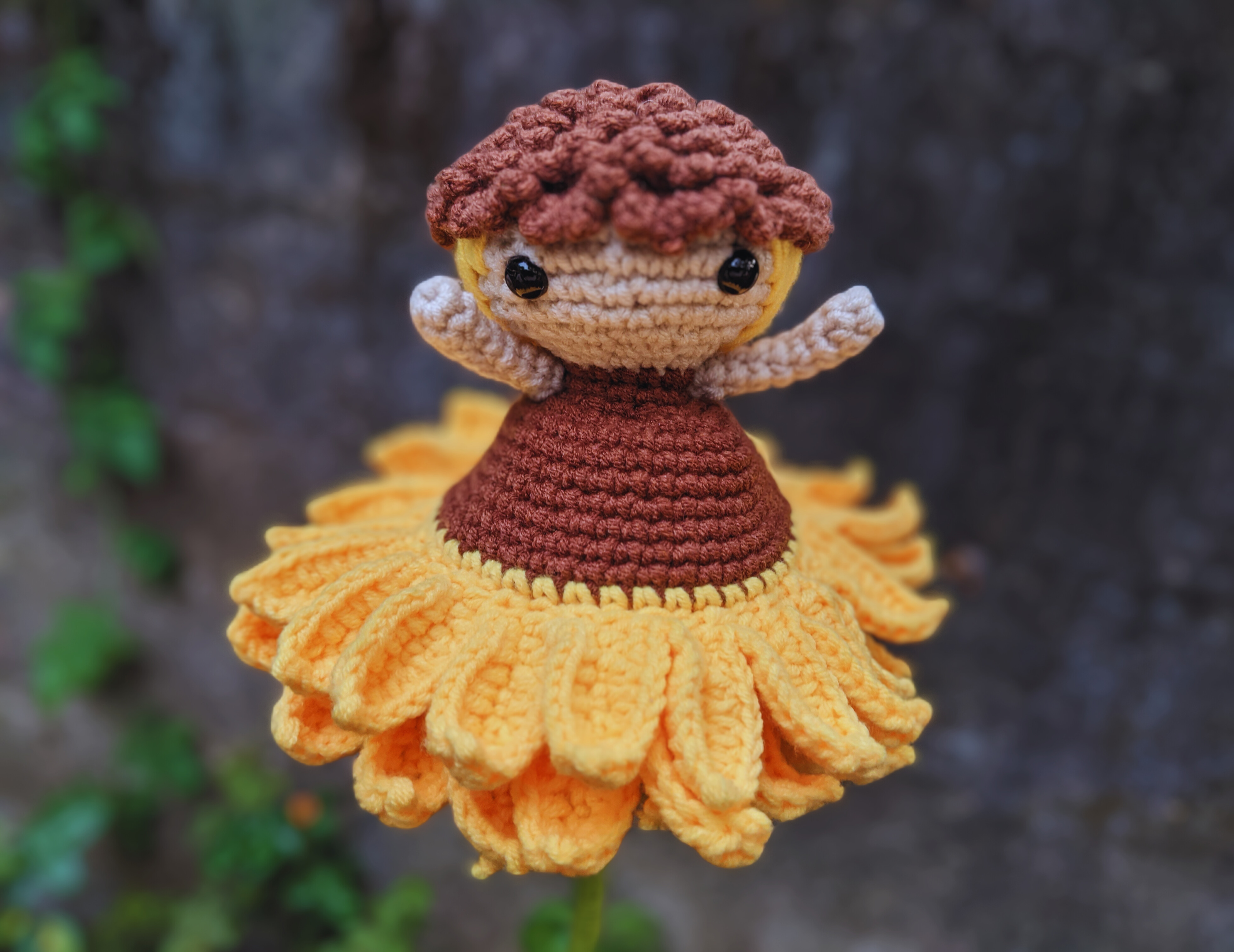 Zonnebloem Omkeerbaar Amigurumi Haakpatroon