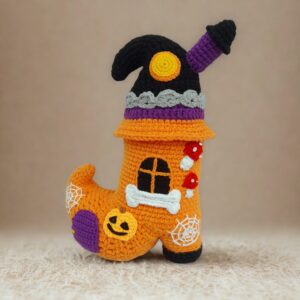 halloween heksenlaarzenhuis – haakpatroon