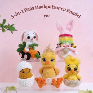 5-in-1 Paas Haakpatronen Bundel + Cadeautje 🎁