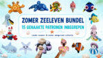 zomerse zeedieren – haakpatronenbundel