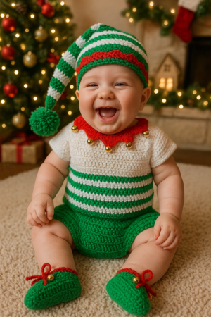 kerst elfje babyset – haakpatroon