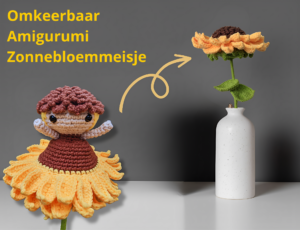 Omkeerbare Zonnebloem Amigurumi Haakpatroon