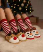 set van 2 haakpatronen voor kerstsloffen