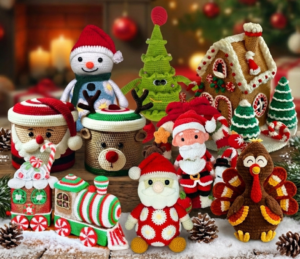 8 in 1 kerst haakpatronen bundel + gratis cadeau 🎁