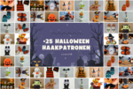 bundel met 25 halloween haakpatronen