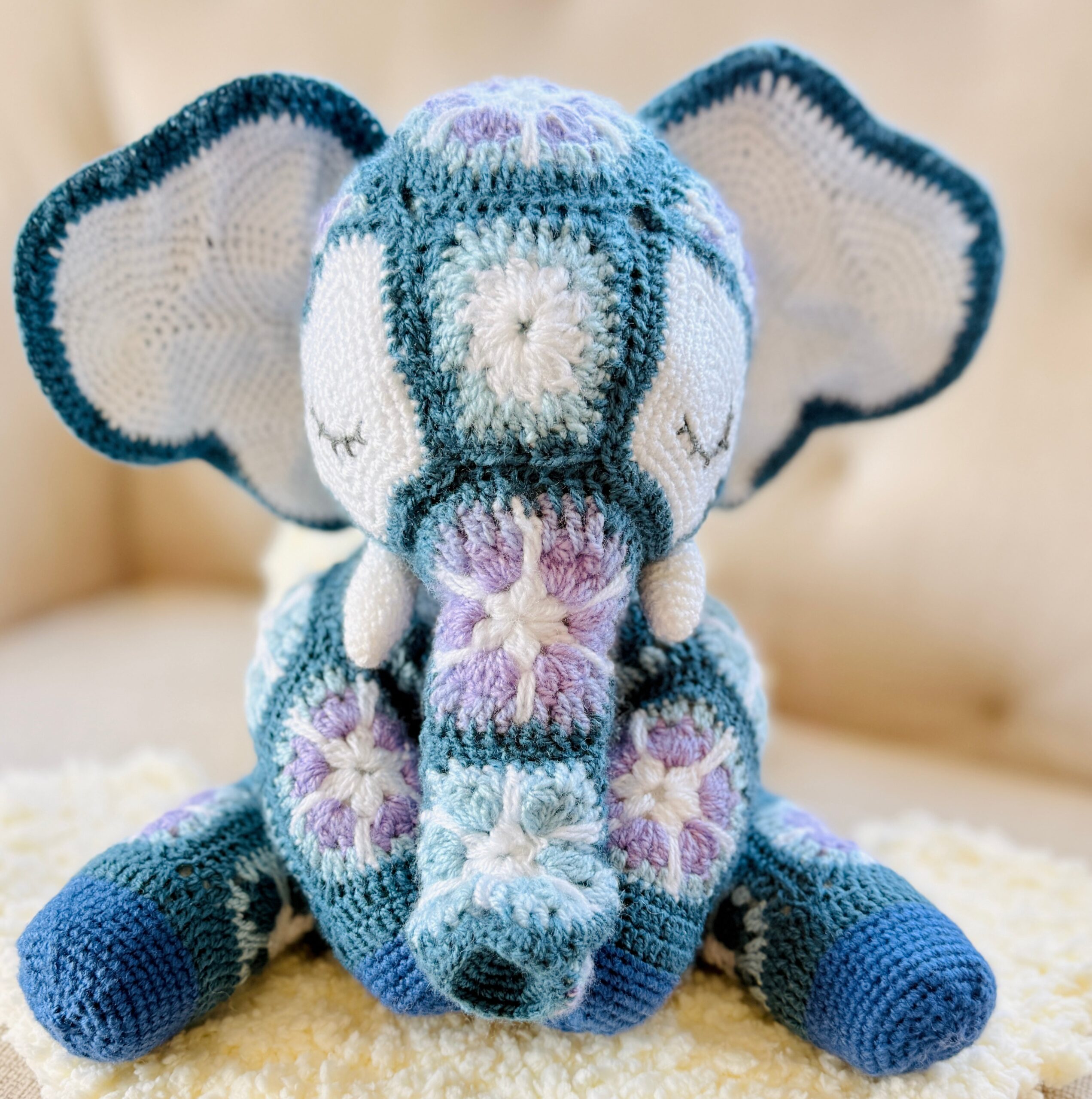 haakpatroon afrikaanse bloemen olifant