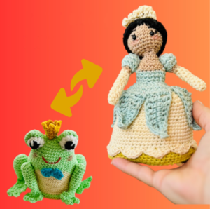 Omkeerbare Kikker en Prinses Amigurumi Haakpatroon